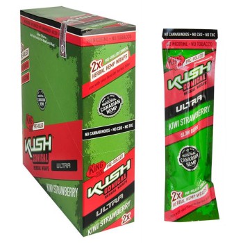 Kiwi Strawberry - Kush Ultra Conical Herbal Wraps King Size - Double Cones 15er Box