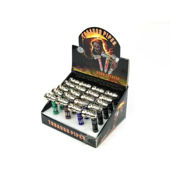 Metall Pfeife versch. Farben in Box ca.7cm