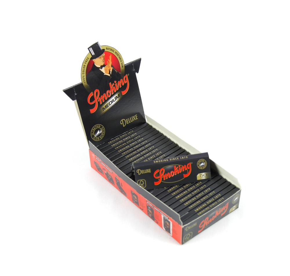 Smoking Deluxe(Schwarz) Blättchen 25er | Medium 1¼