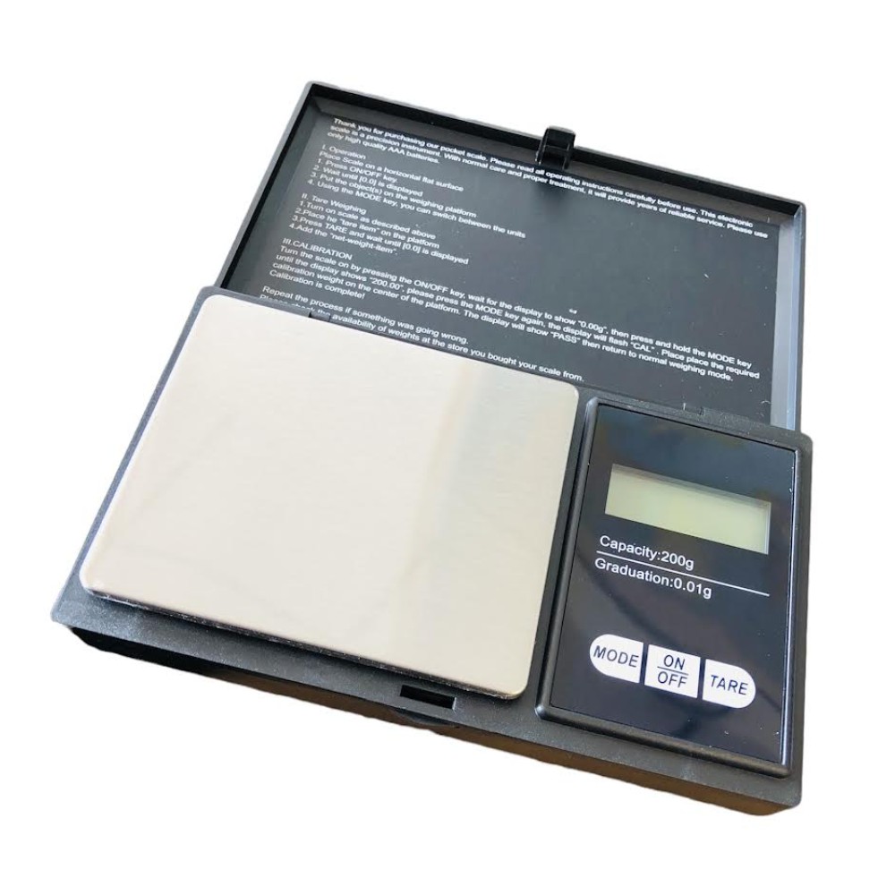 Pocket Scale+ Cover 200g-0,01g.130x70x20mm.