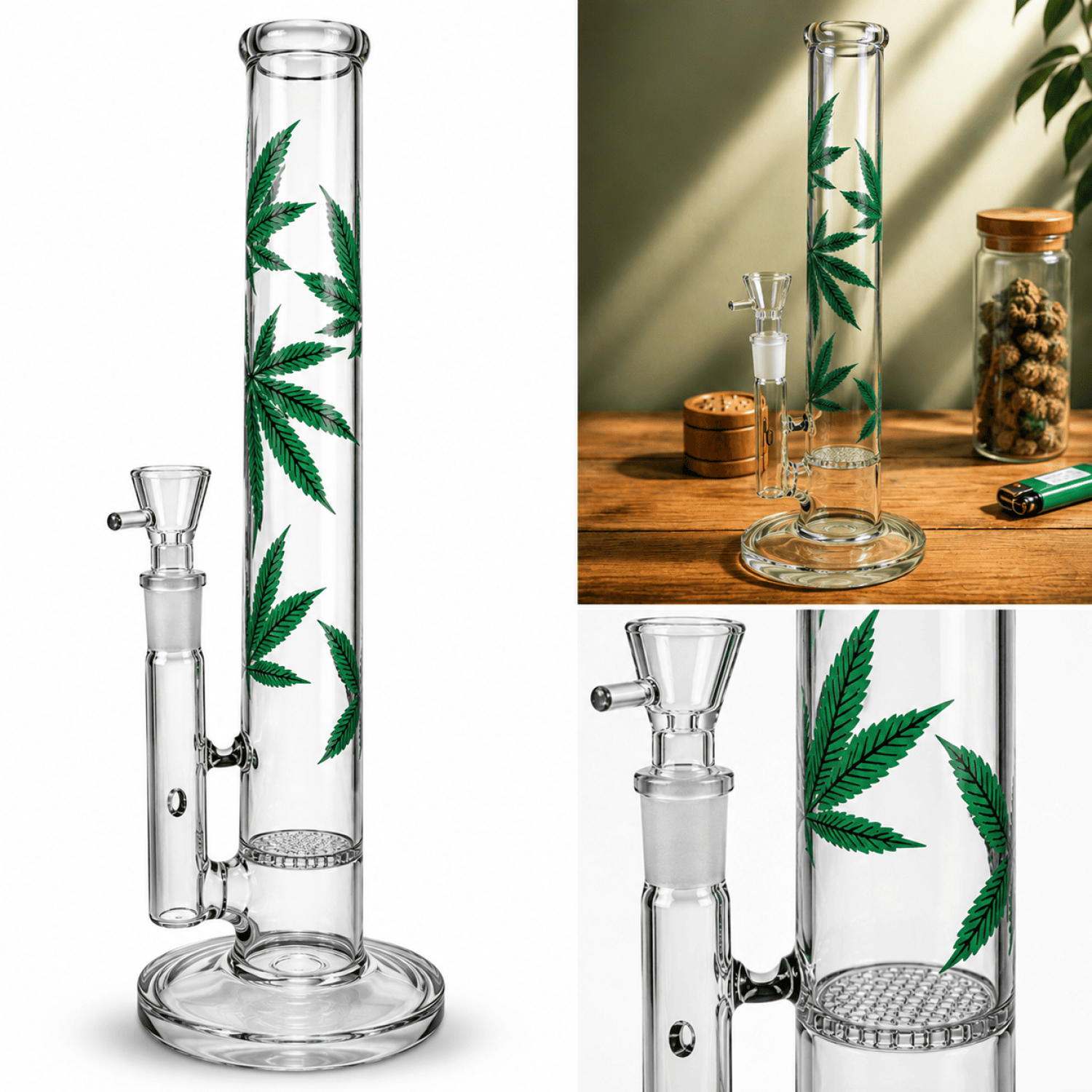 Glasbong Zylinder | Höhe: 40 cm, Ø: 45 mm, Schliff: 18,8 mm