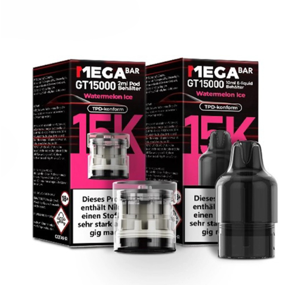 Megabar GT15000 Prefilled Pod  "Watermelon Ice"