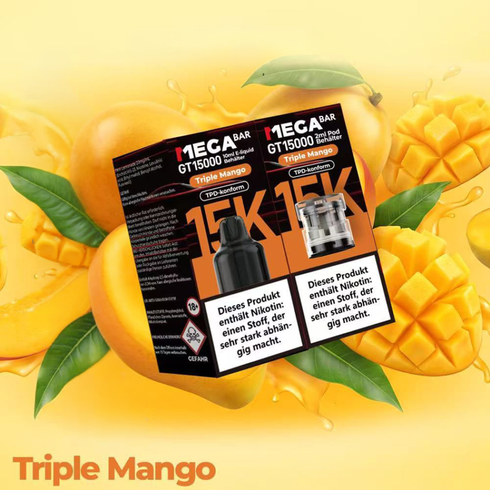 Megabar GT15000 Prefilled Pod  "Triple Mango"