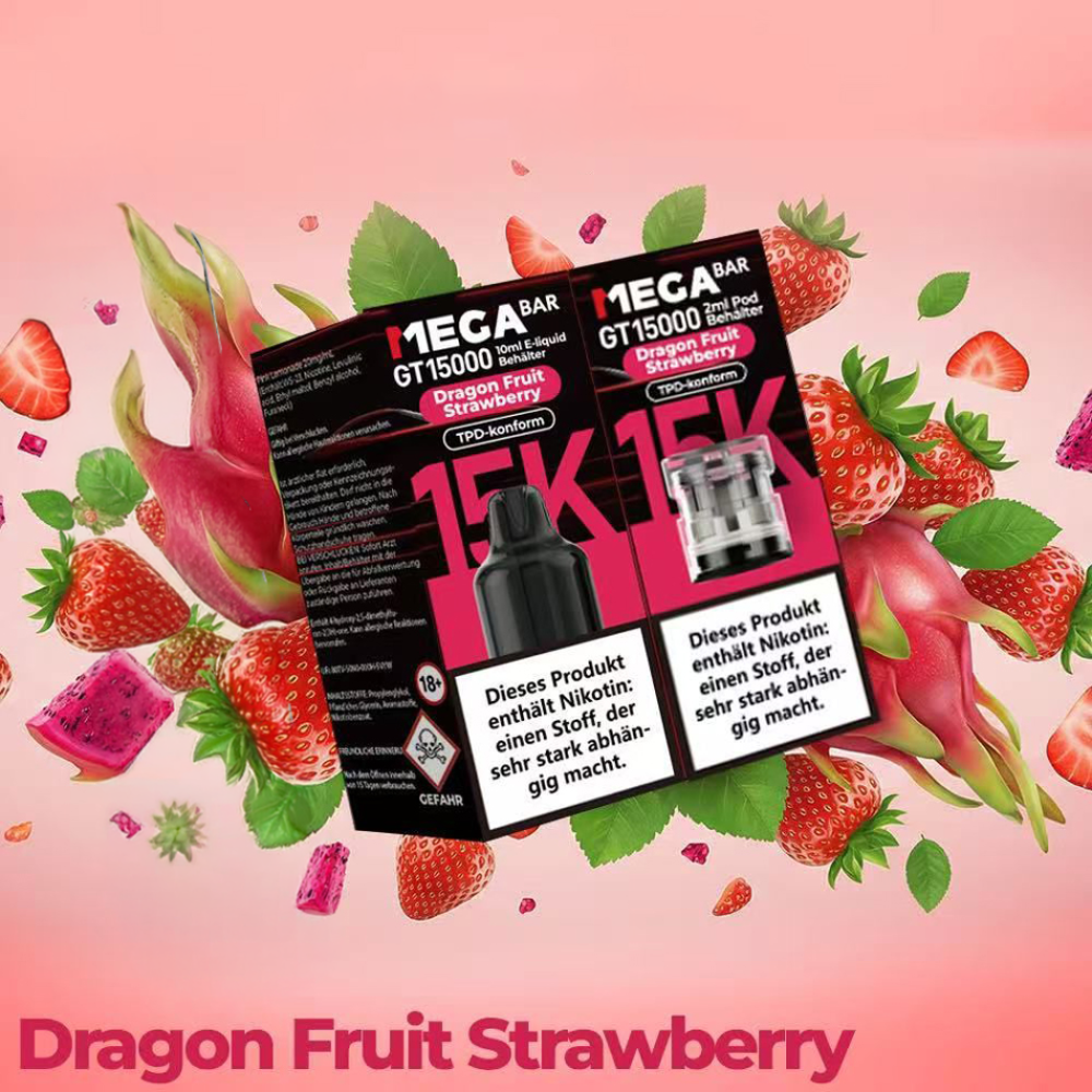 Megabar GT15000 Prefilled Pod  "Dragon Fruit Strawberry"