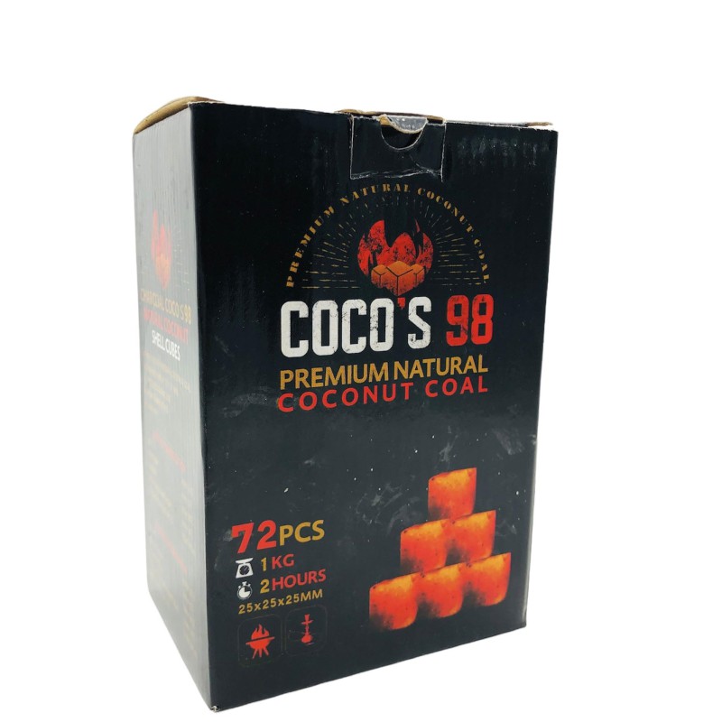 Kokosnuss. kohle " COCO s 98 " 1kg. 26x26x26mm