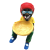 Rastamann Aschenbecher Sitzend+Brille 12cm