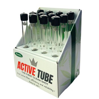 Active Tube Glas Pipe mit Aktivkohle transp..VE-12