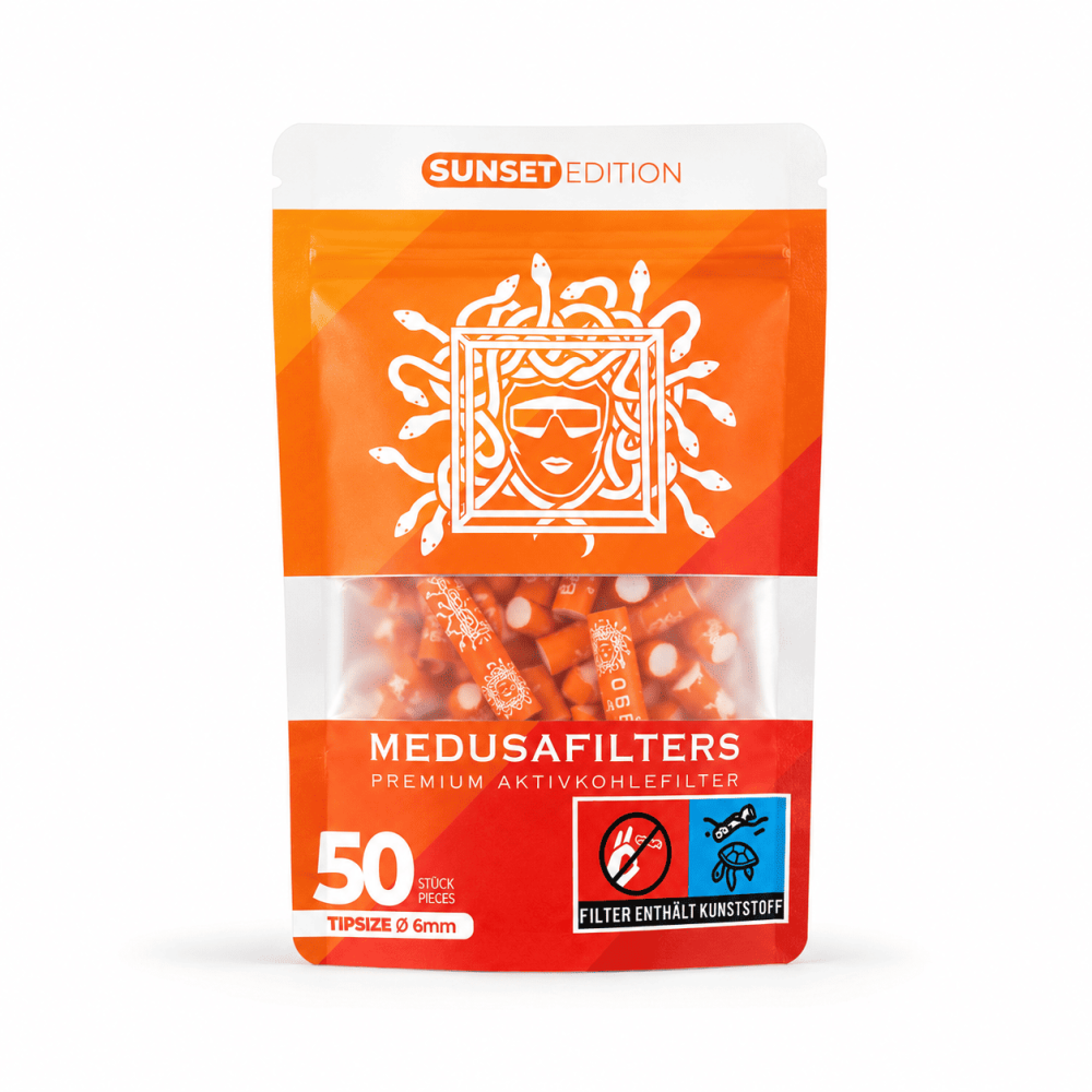 Medusa Aktivkohlefilter Slim Orange ø 6mm 50er Beutel