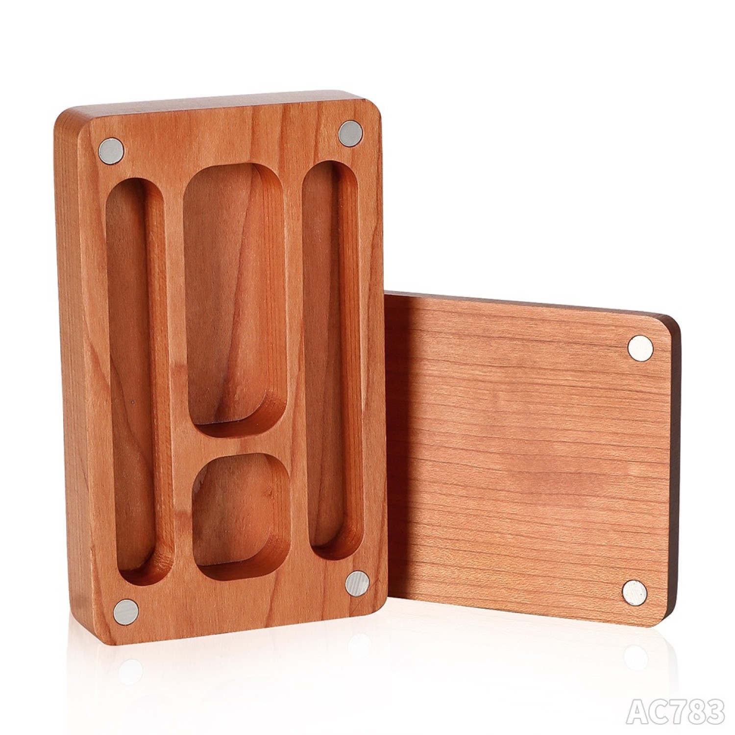 Holz Rolling Tray | 2 - Teiler, 70 x 117 x 25mm