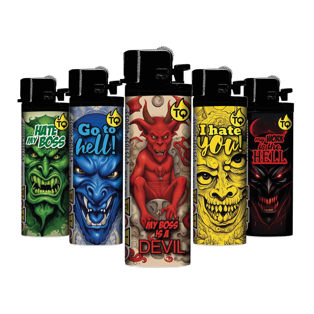 Reibrad Motivfeuerzeug "DEVIL IN HELL", VE-50