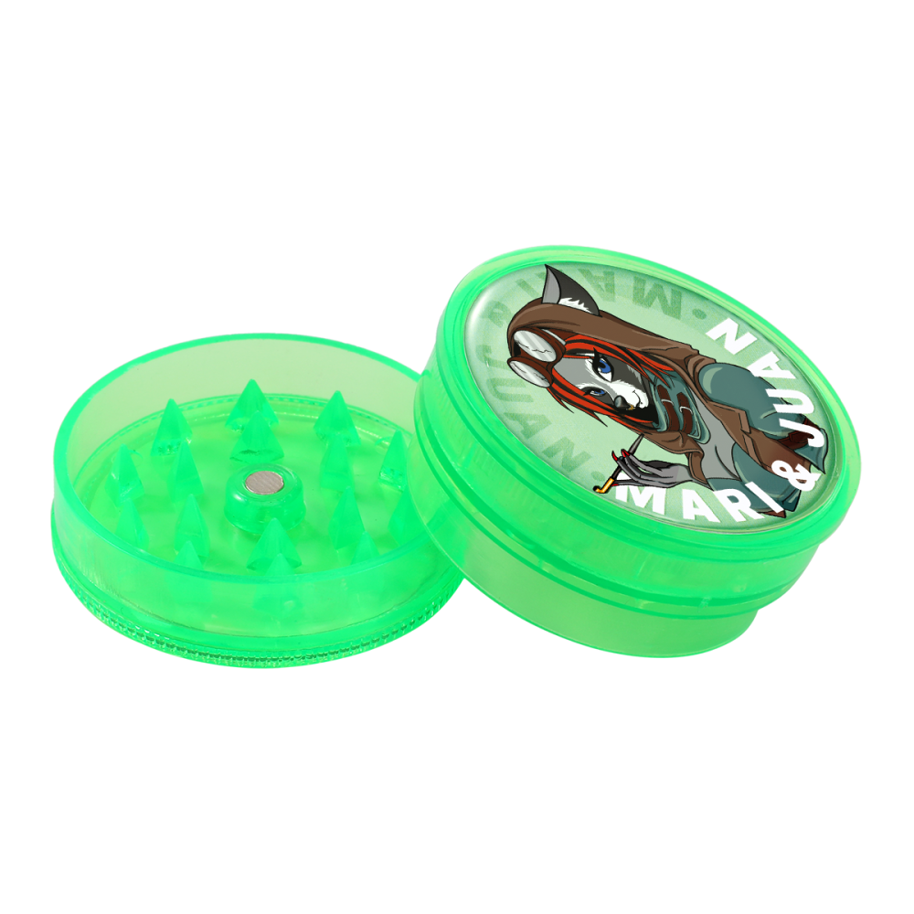 Mari & Juan Premium Grün Plastik Grinder (Ca. ⌀ 4x2mm / 2-teilig)