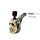 Keramik Bong Skull Form Grau / Weiß mit Holz-Kopf, ca. Ø: 70mm, H: 12cm