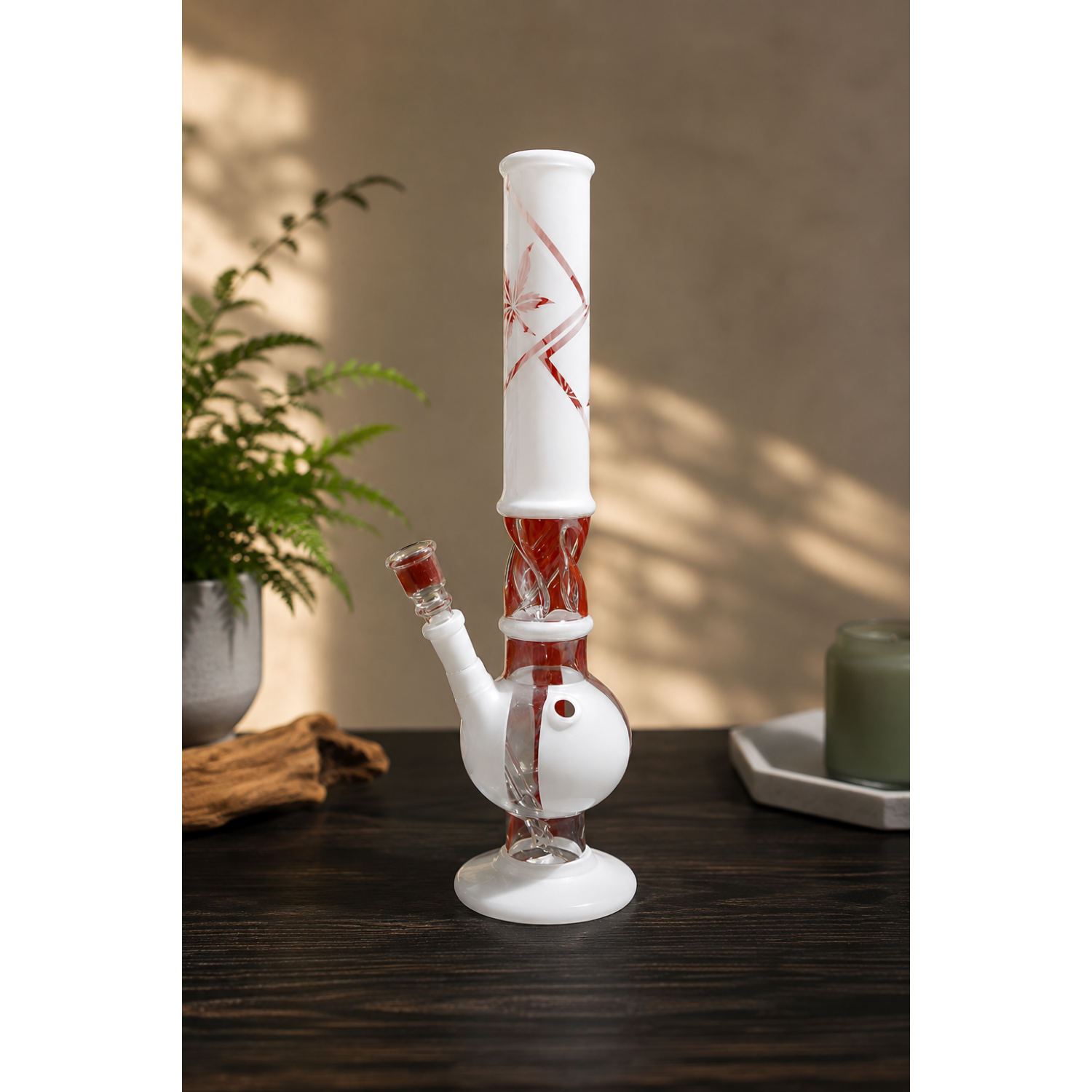  Sand Zylinder Glasbong | H:36cm Ø:40mm Schliff : 14,5mm