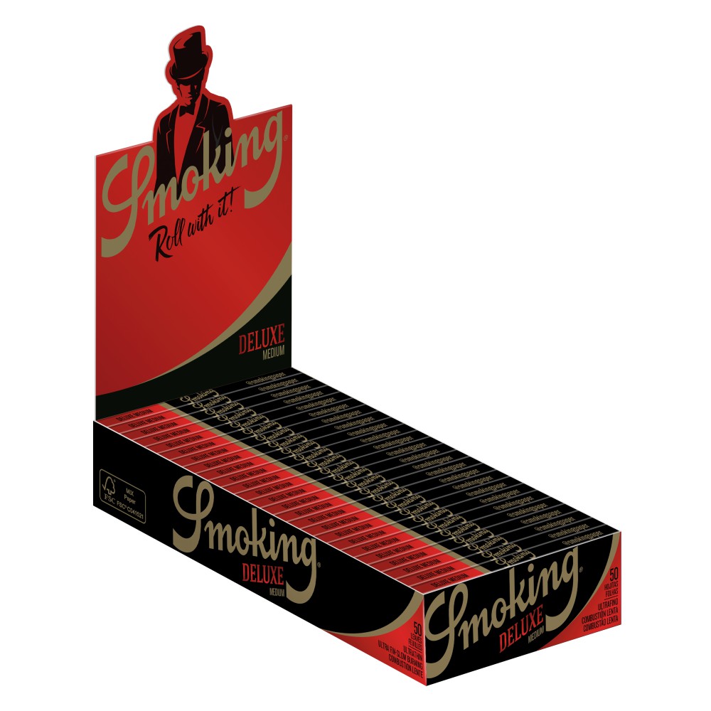 Smoking Deluxe(Schwarz) Blättchen 25er | Medium 1¼