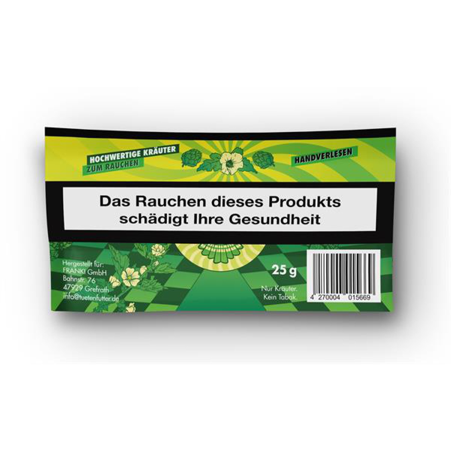 Tütenfutter GREEN Kräutermischung, nikotinfrei, 25g - EVK 9,95€, VE5