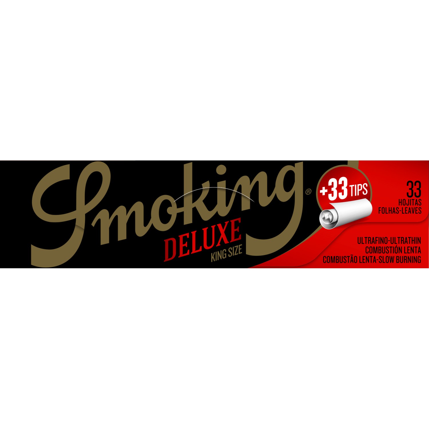 Smoking DE LUXE Black mit 32 Blättchen+Filter Tips 24er Box 