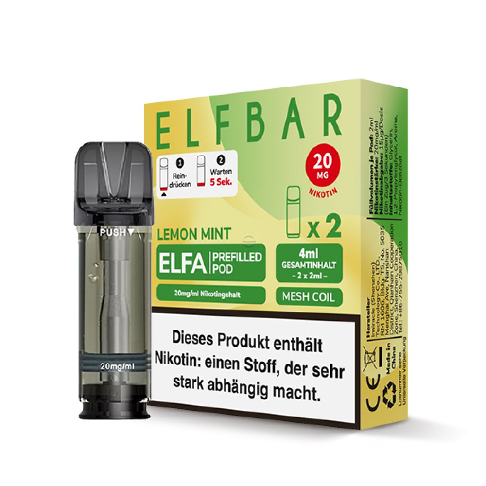 ELFBAR ELFA Prefilled Pods Lemon Mint