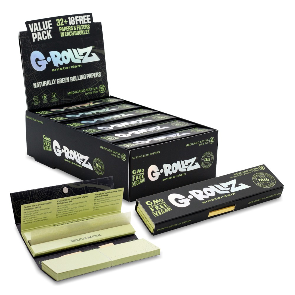 G-Rollz | Alfa - 50 KS Slim Papers + Tips (24 Booklets Display)