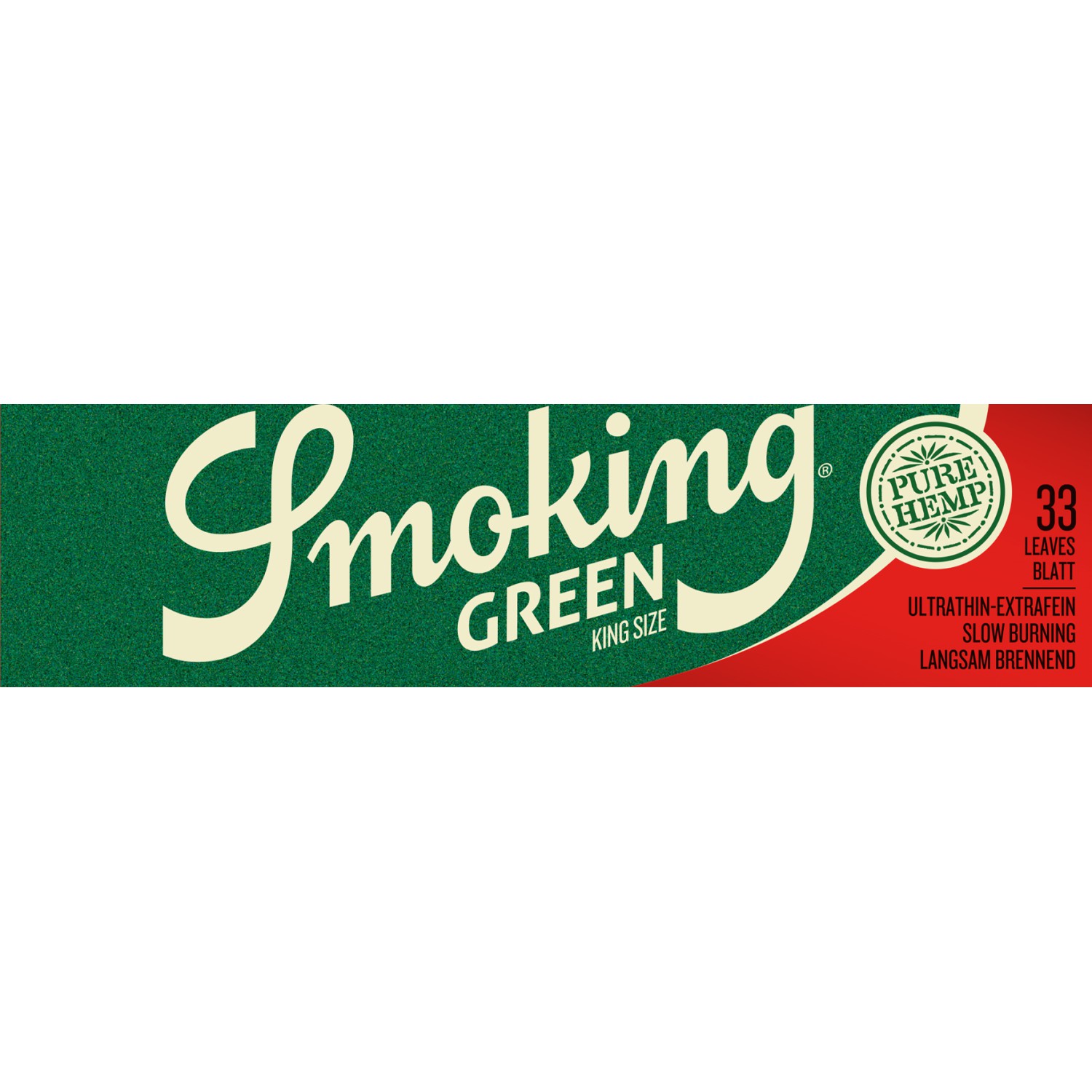 Smoking Grün King Size Blättchen Pure Hanf 50er