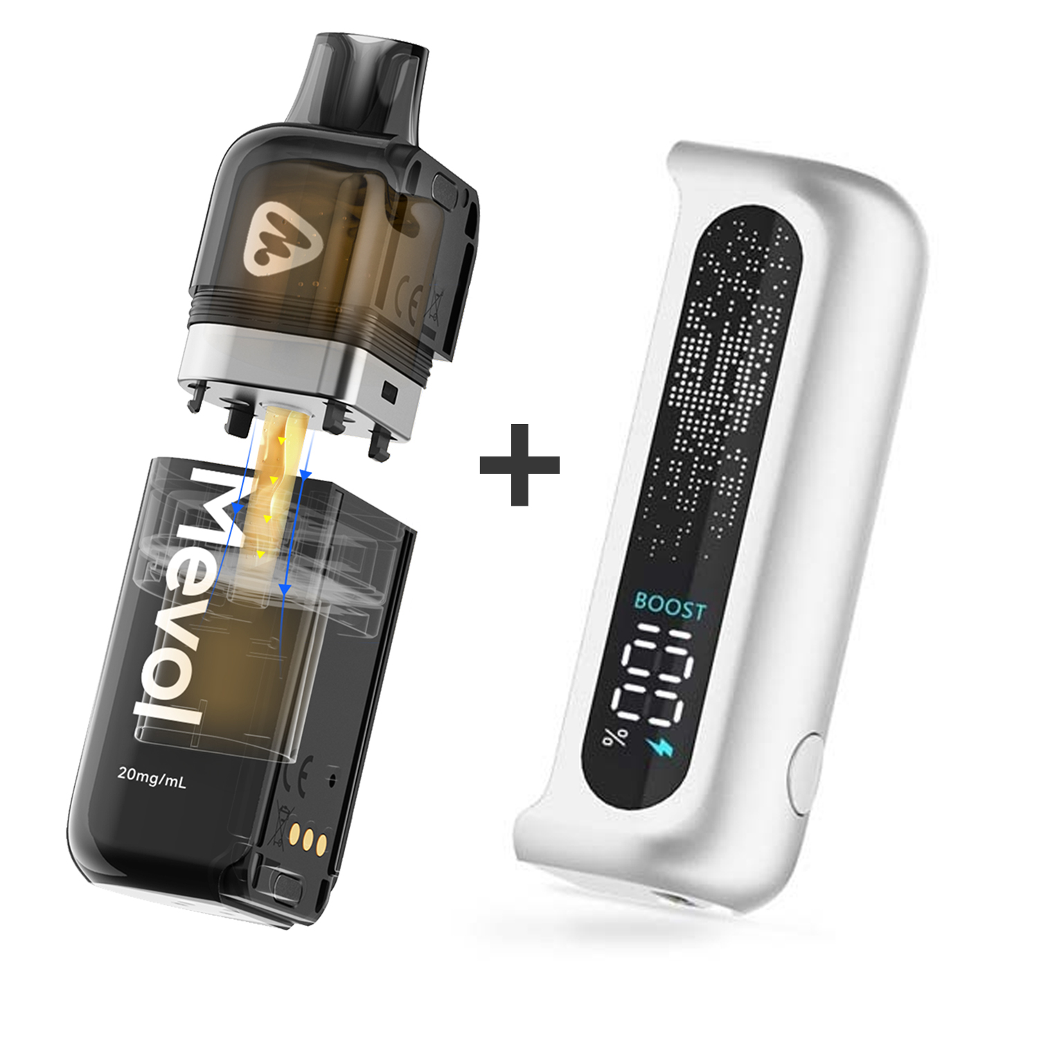 Mevol 14K "Spearmint" Batterie + POD Set