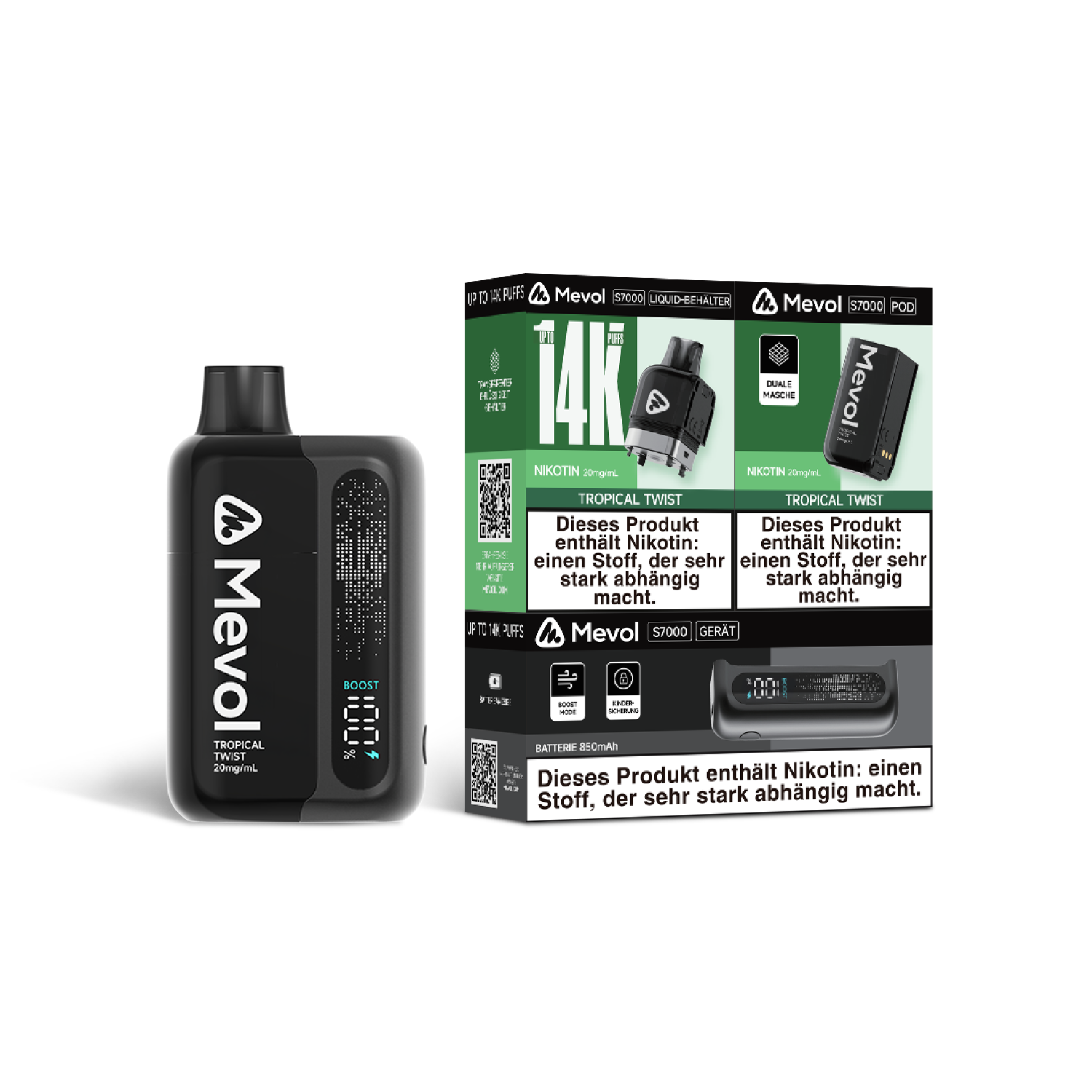 Mevol 14K "Tropical Twist" Batterie + POD Set