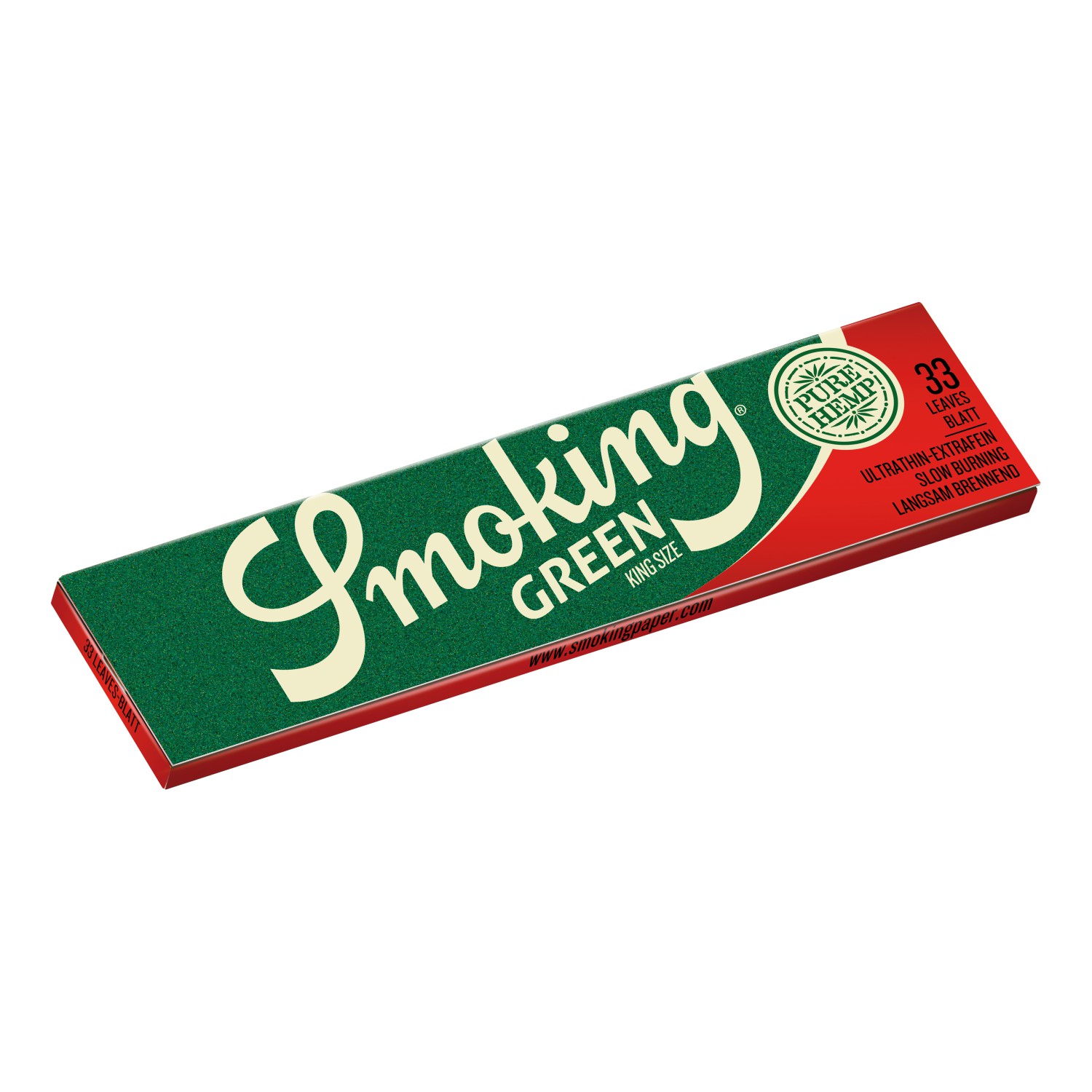 Smoking Grün King Size Blättchen Pure Hanf 50er