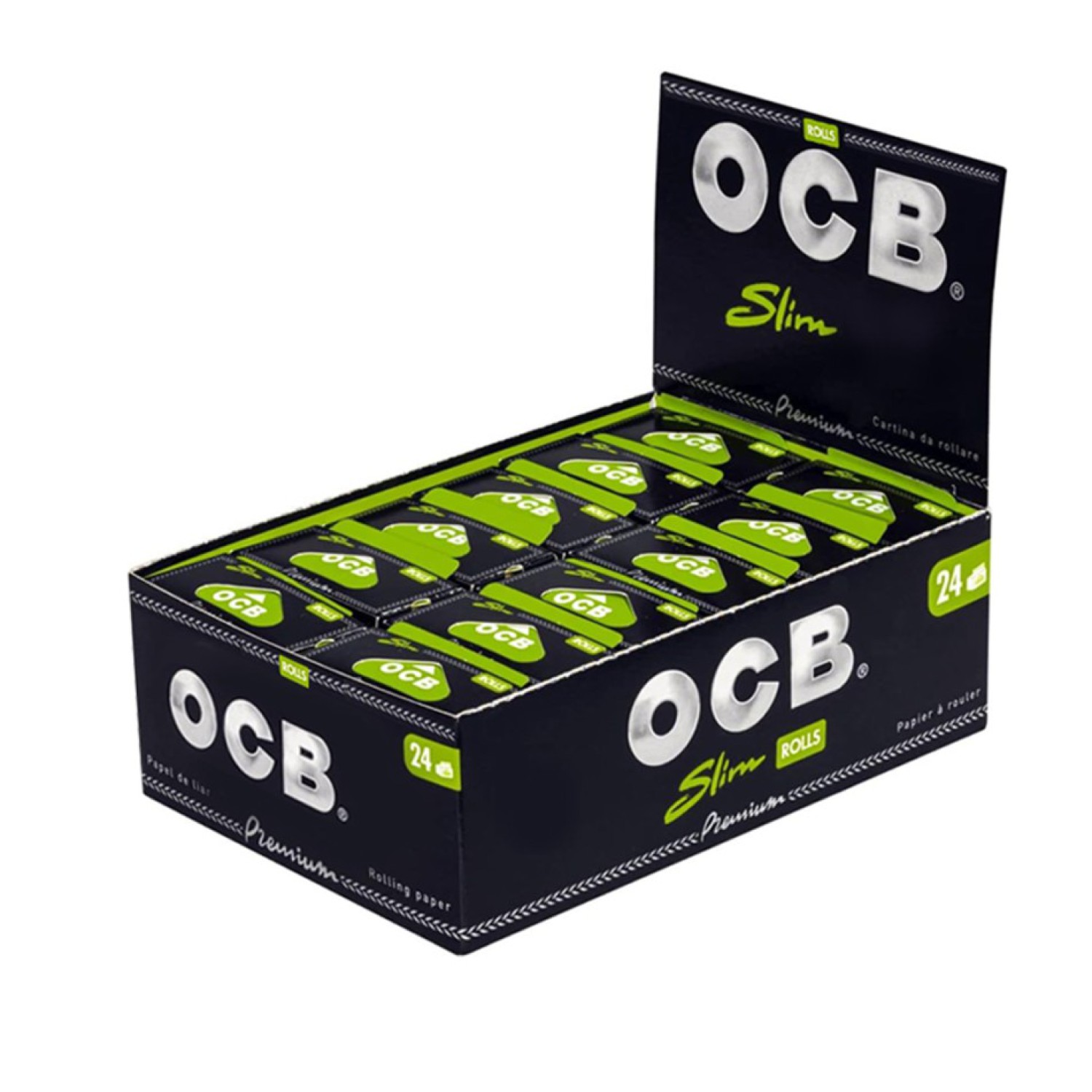 OCB Premium Slim Rolls 4m, 24 Stück