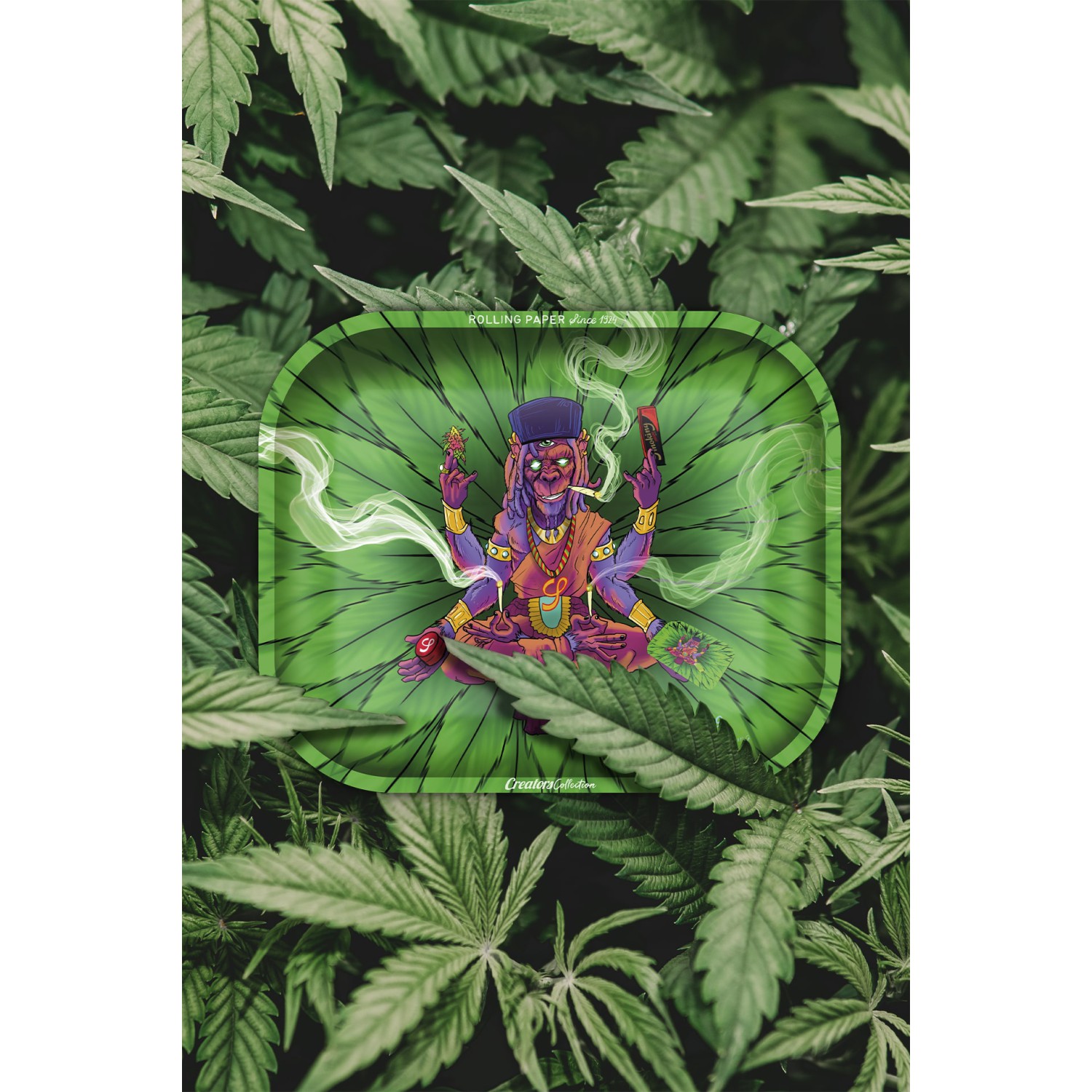 Smoking Rolling Tray " MONKEY " 340x275x28mm.