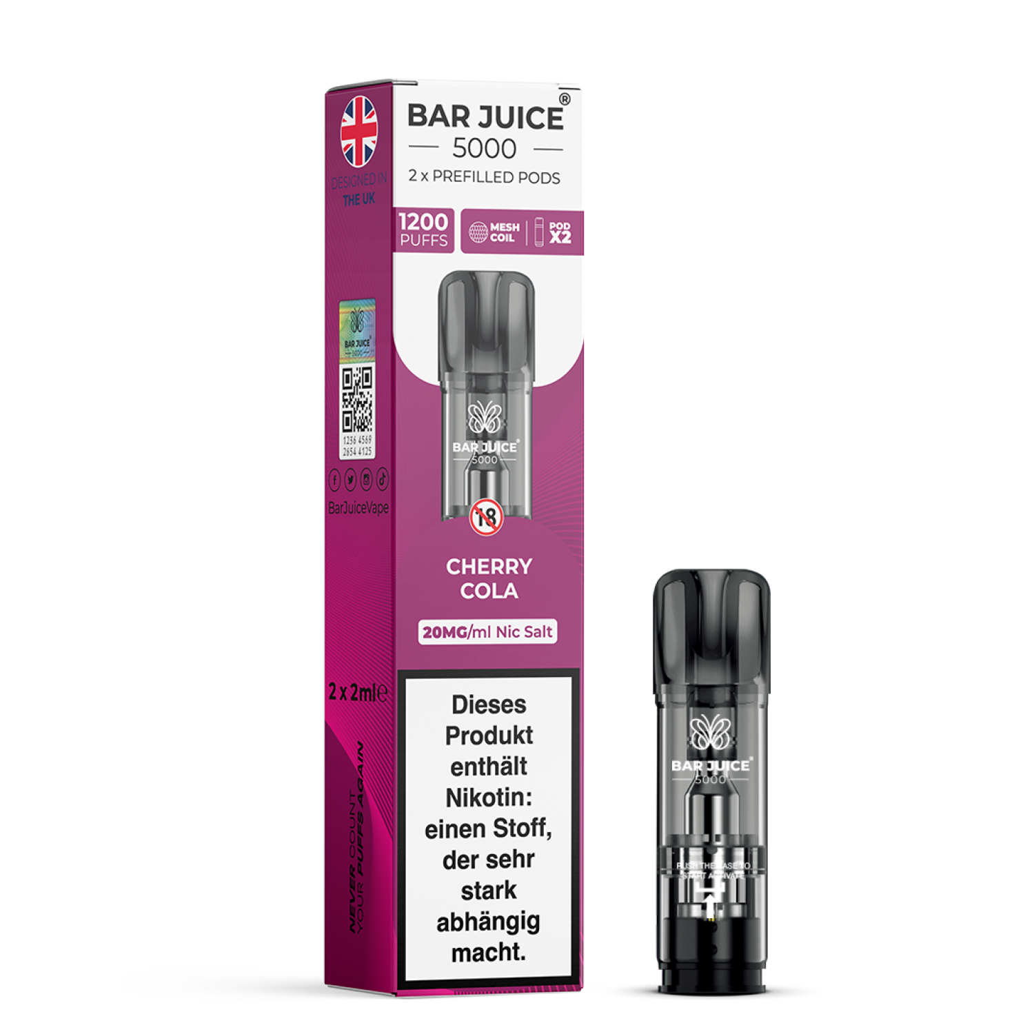 Bar Juice Prefilled Pod | Cherry Cola | 2x2ml