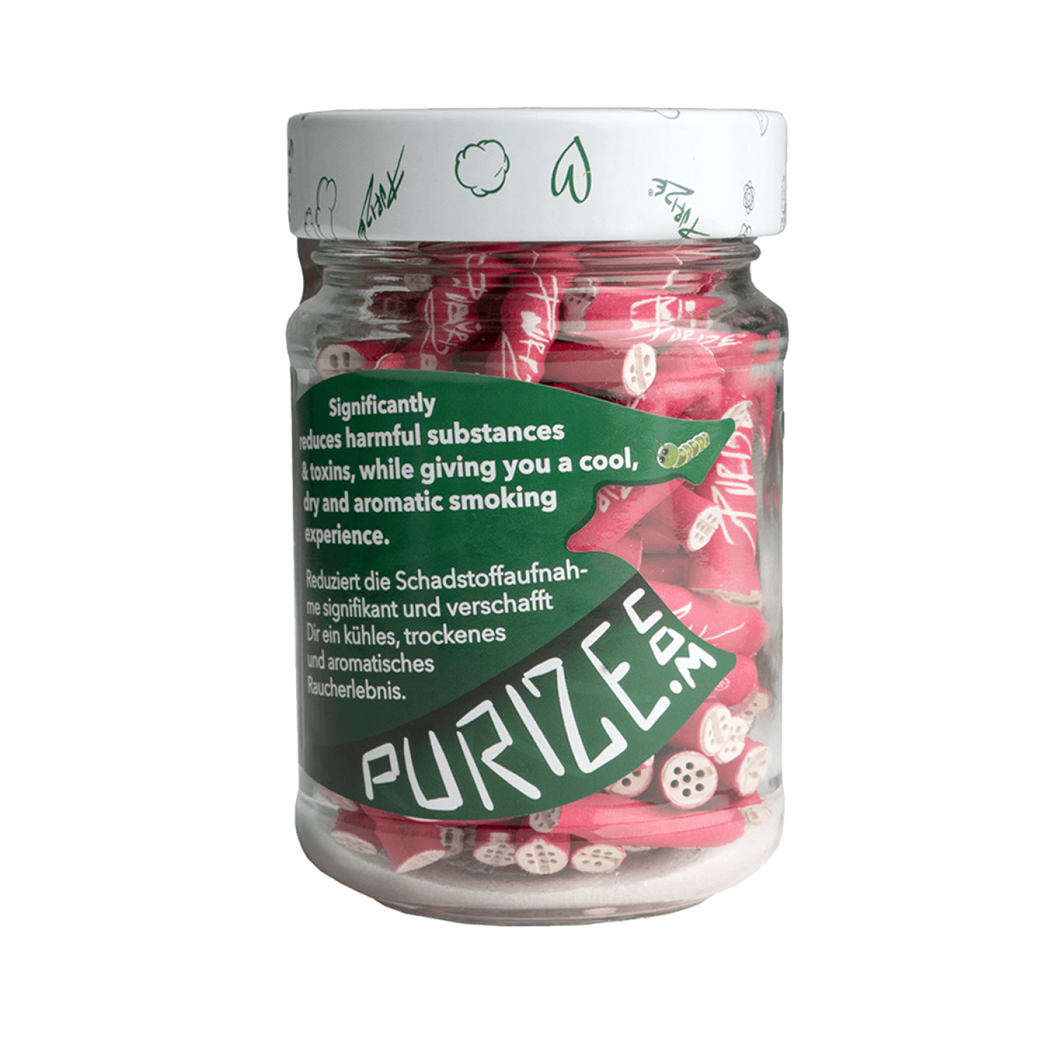 Purize | Aktivkohlefilter Extra Slim Größe | Rosa