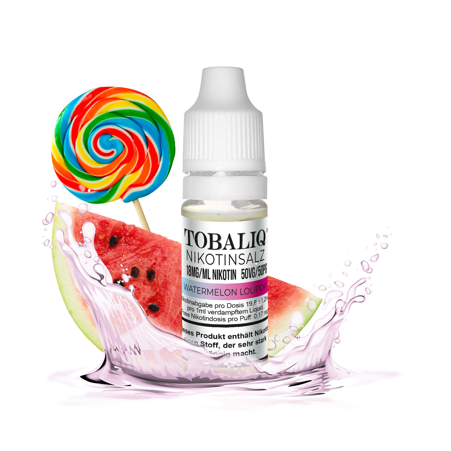 E-Liquid Watermelon Lolipop, Nikotinsalz 18mg