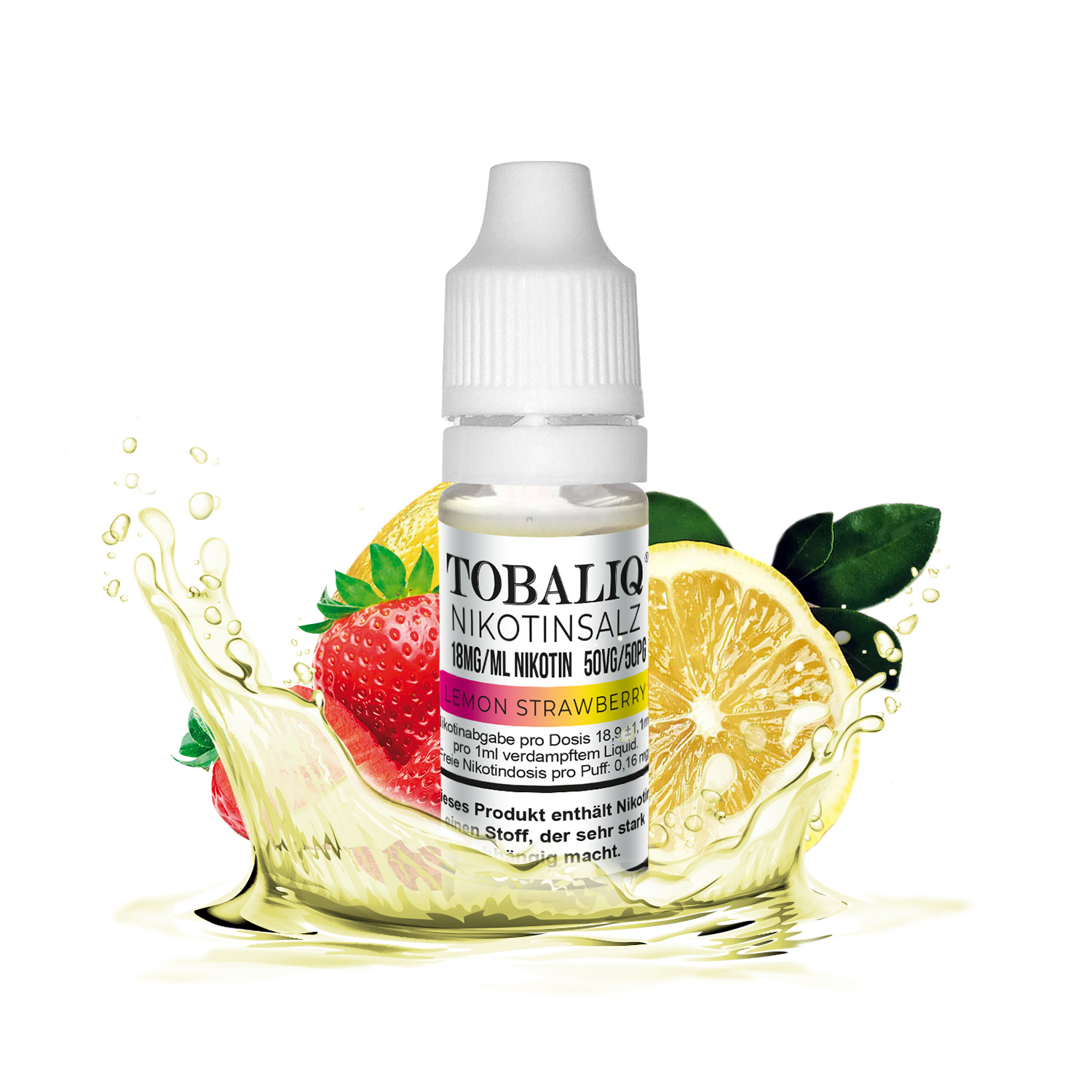 E-Liquid Lemon Strawberry, Nikotinsalz 18mg