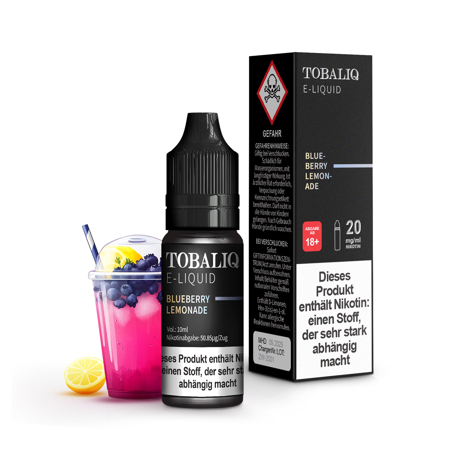 E-Liquid – 20mg Nikotinsalz – Blueberry Lemonade