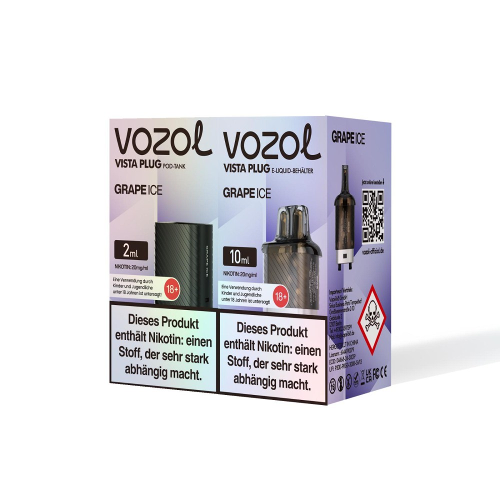 Vozol Vista Plug | Prefilled Pod | Grape Ice