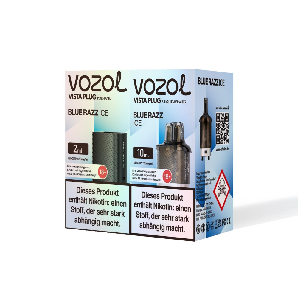 Vozol Vista Plug | Prefilled Pod | Blue Razz Ice 