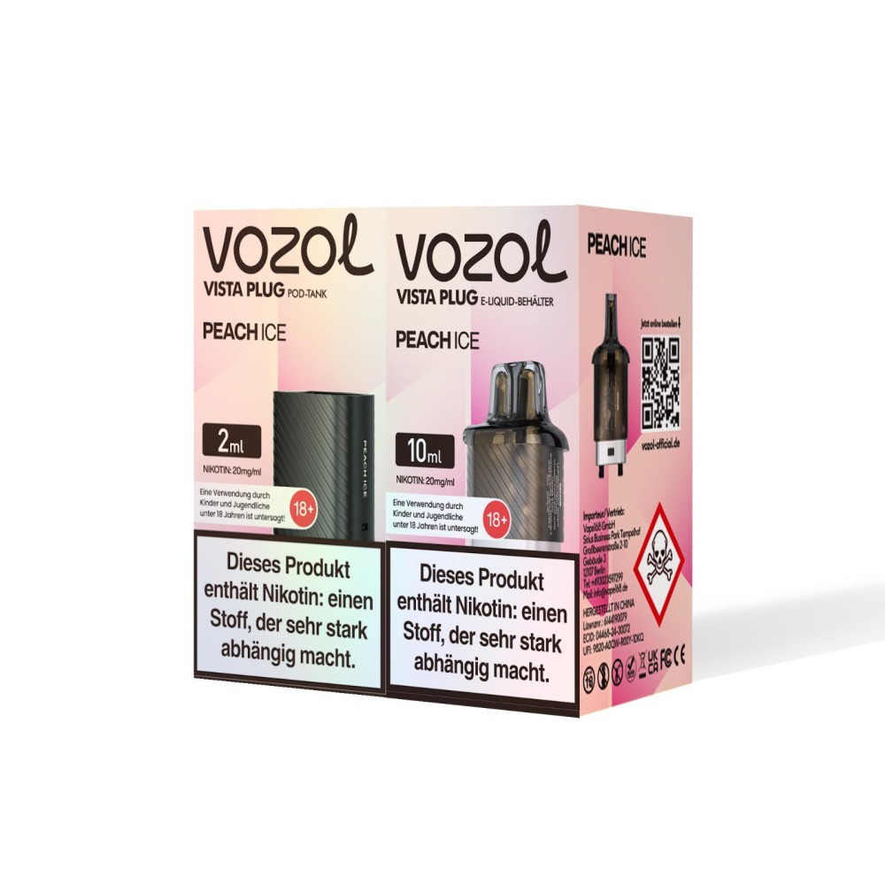 Vozol Vista Plug | Prefilled Pod | Peach Ice