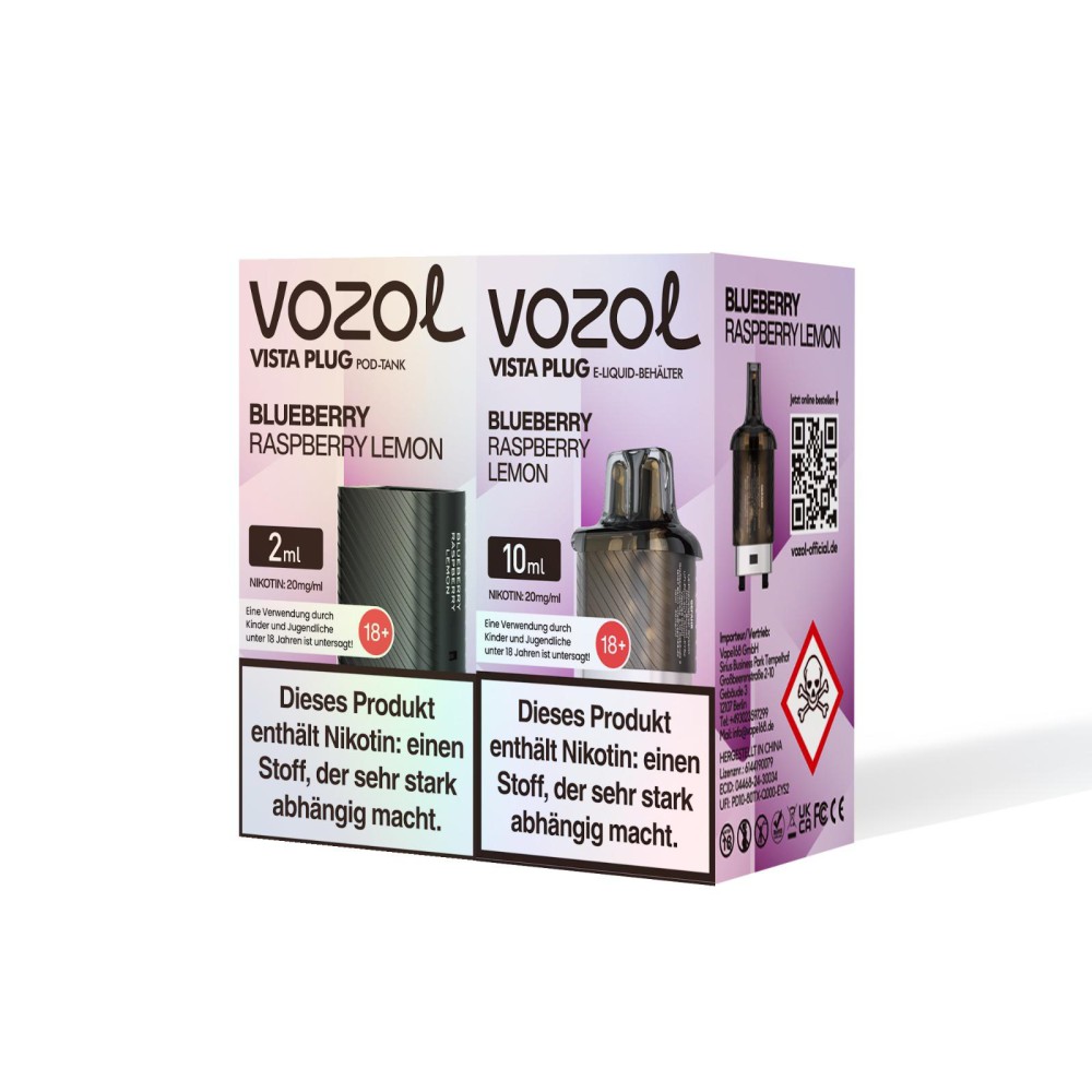 Vozol Vista Plug | Prefilled Pod | Blueberry Raspberry Lemon