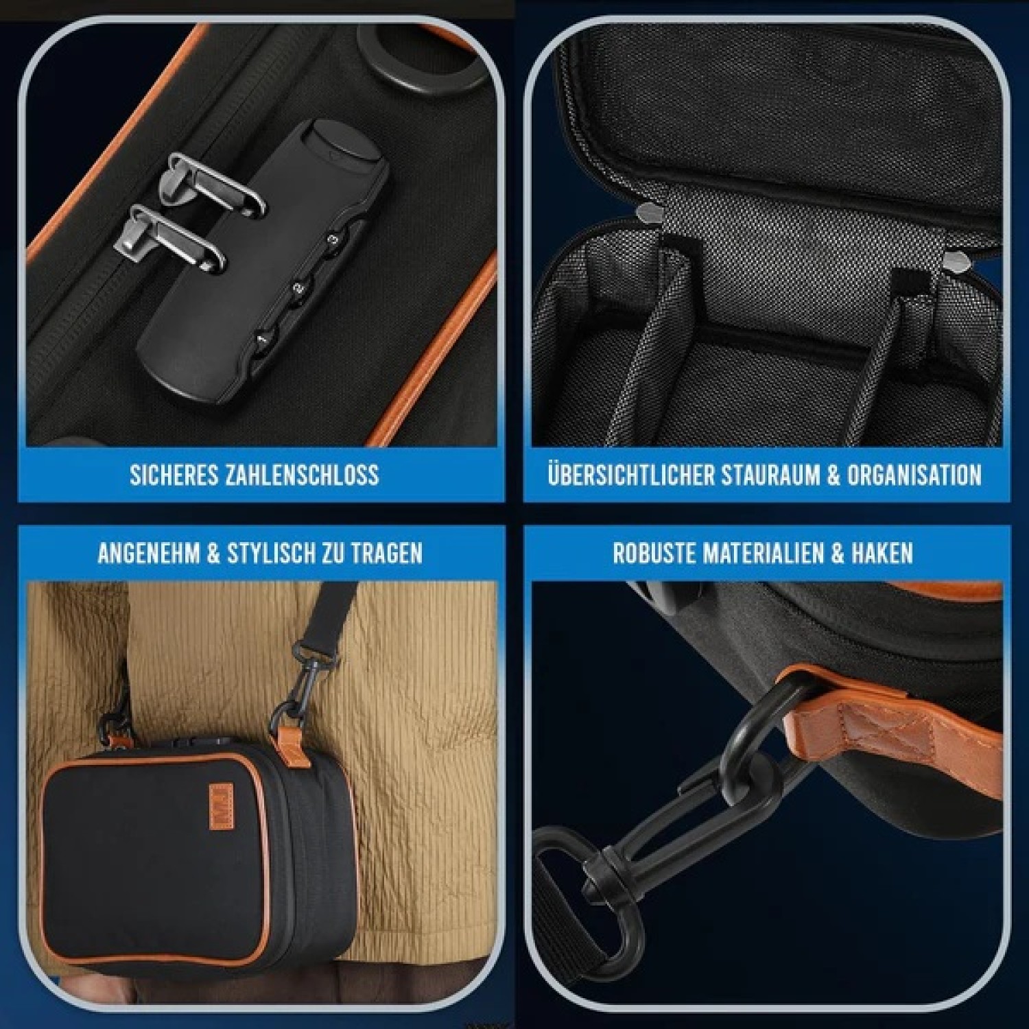 Mari & Juan Aufbewahrungstasche für Grinder und Zubehör mit Zahlenschloss Mari & Juan Aufbewahrungstasche für Grinder und Zubehör mit Zahlenschloss