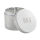 Mari & Juan Aluminium Grinder Silber (ca. ⌀ 50x43mm / 4-teilig)  + 32 Blättchen mit Tips 