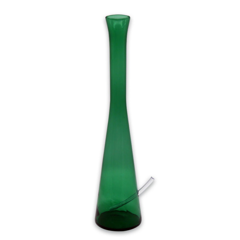 Hollandbong - 38cm - Grün - Holland Glasbong ohne Kickloch - mit Schlauch