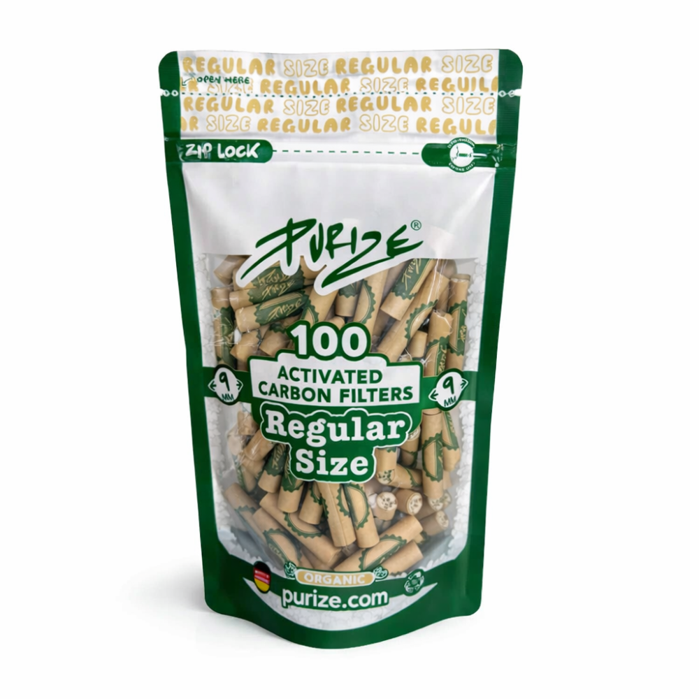 Purize Aktivkohlefilter Regular | Organic ø 9mm 100 Stück