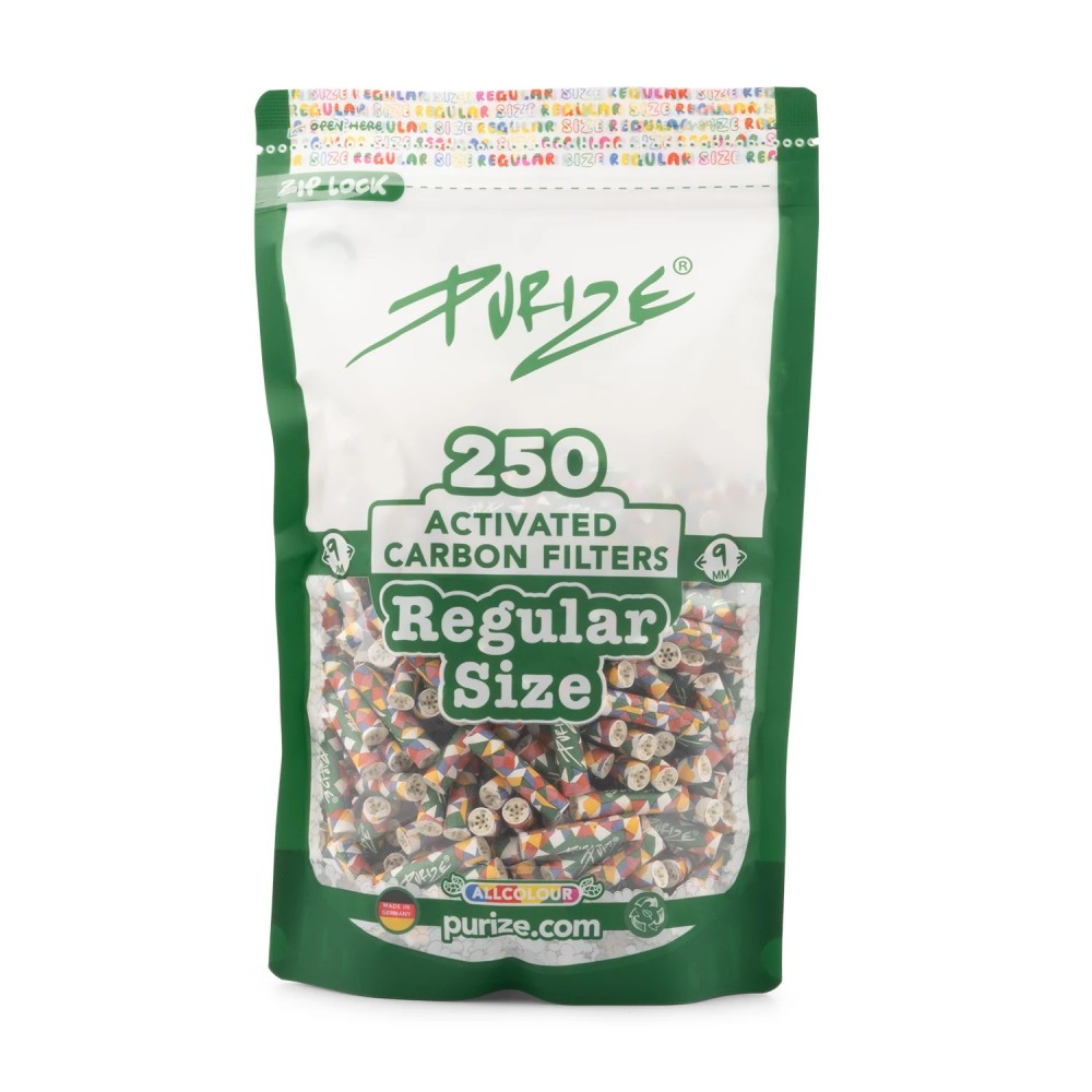 Purize Aktivkohlefilter Regular | All Colour ø 9mm 250 Stück