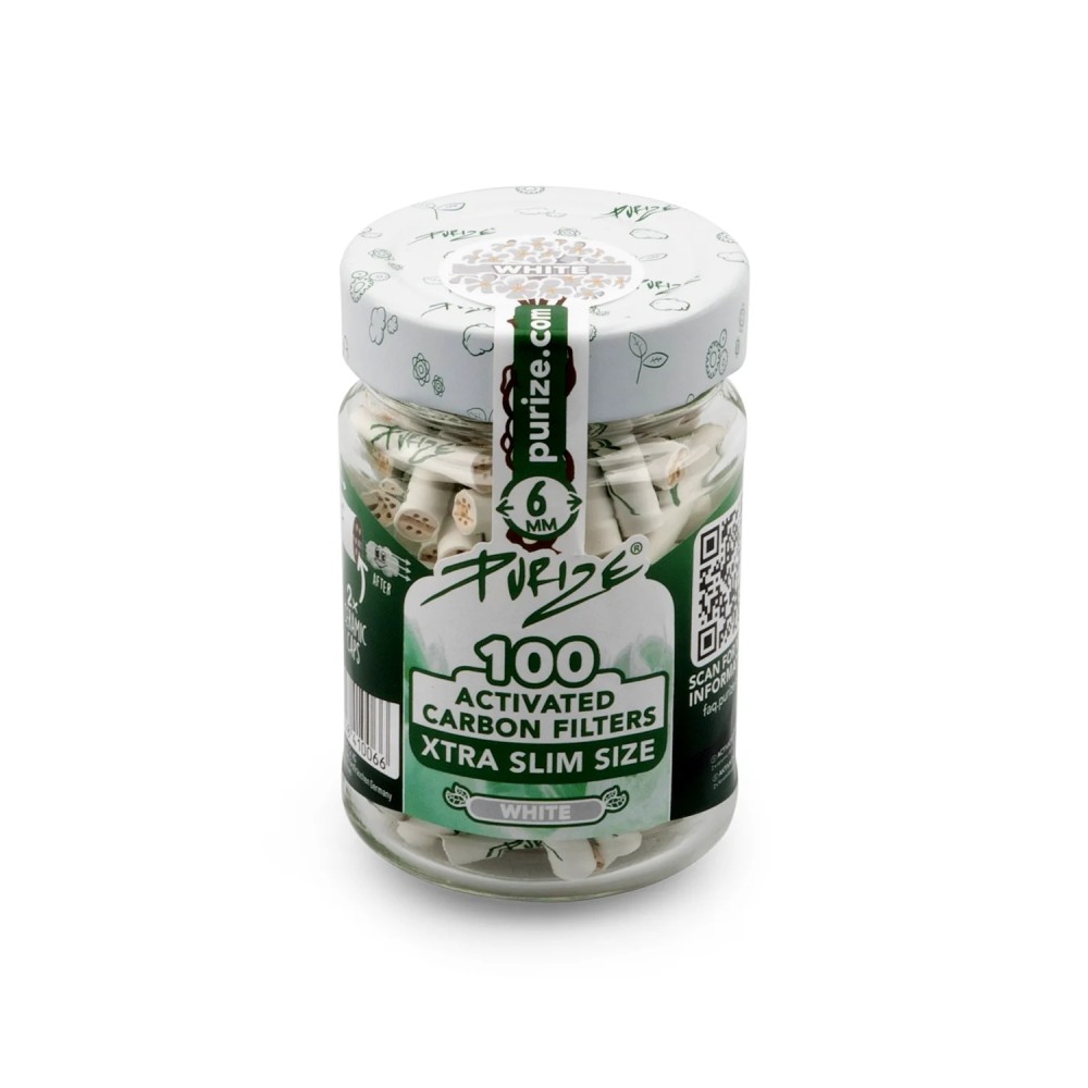 Purize Aktivkohlefilter | Xtra slim White ø 6 mm 100er