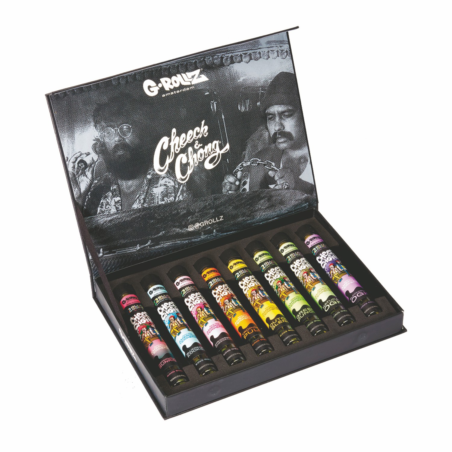 G-Rollz Cheech & Chong Geschenkbox – 9-Stück Premium-Smoking-Kit