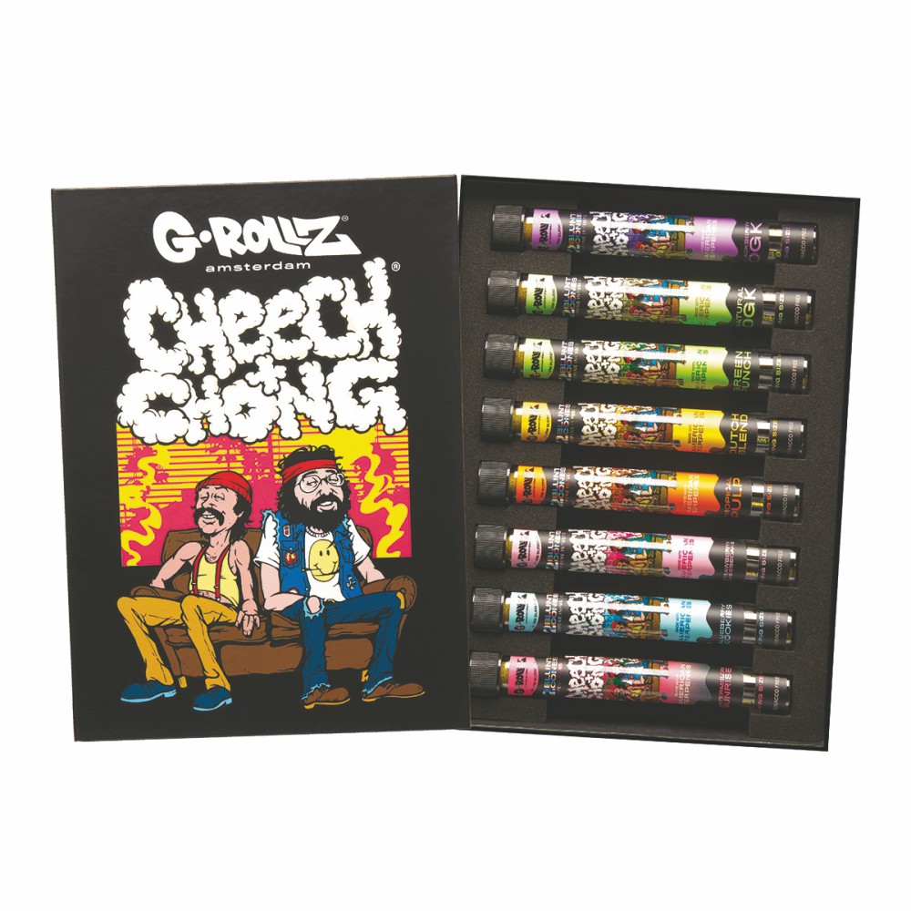 G-Rollz Cheech & Chong Geschenkbox – 9-Stück Premium-Smoking-Kit