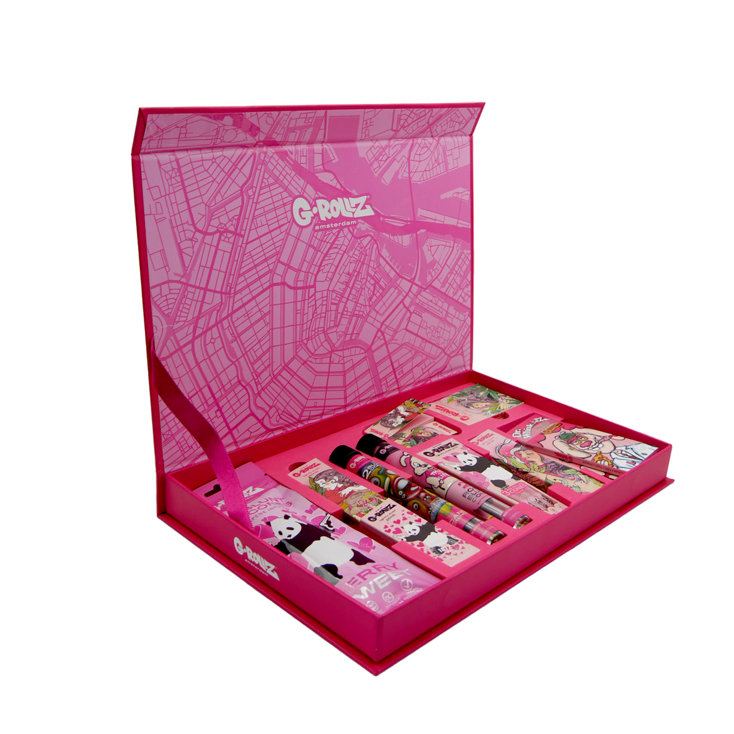 G-Rollz Pink Geschenkbox – 14-Stück Premium-Smoking-Kit