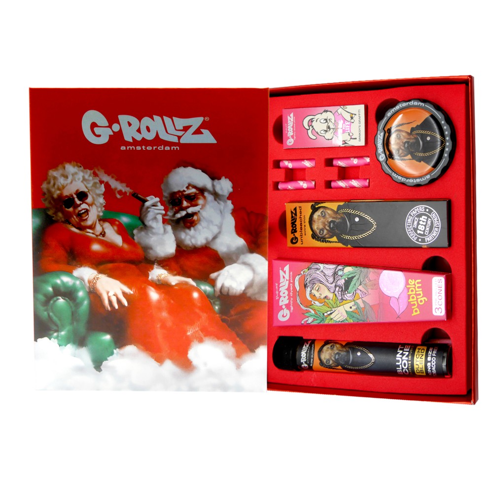 G-Rollz | XMAS Box, Grinder, Cons, Zigaretten Papier, Tips und Aktivekohle Filter
