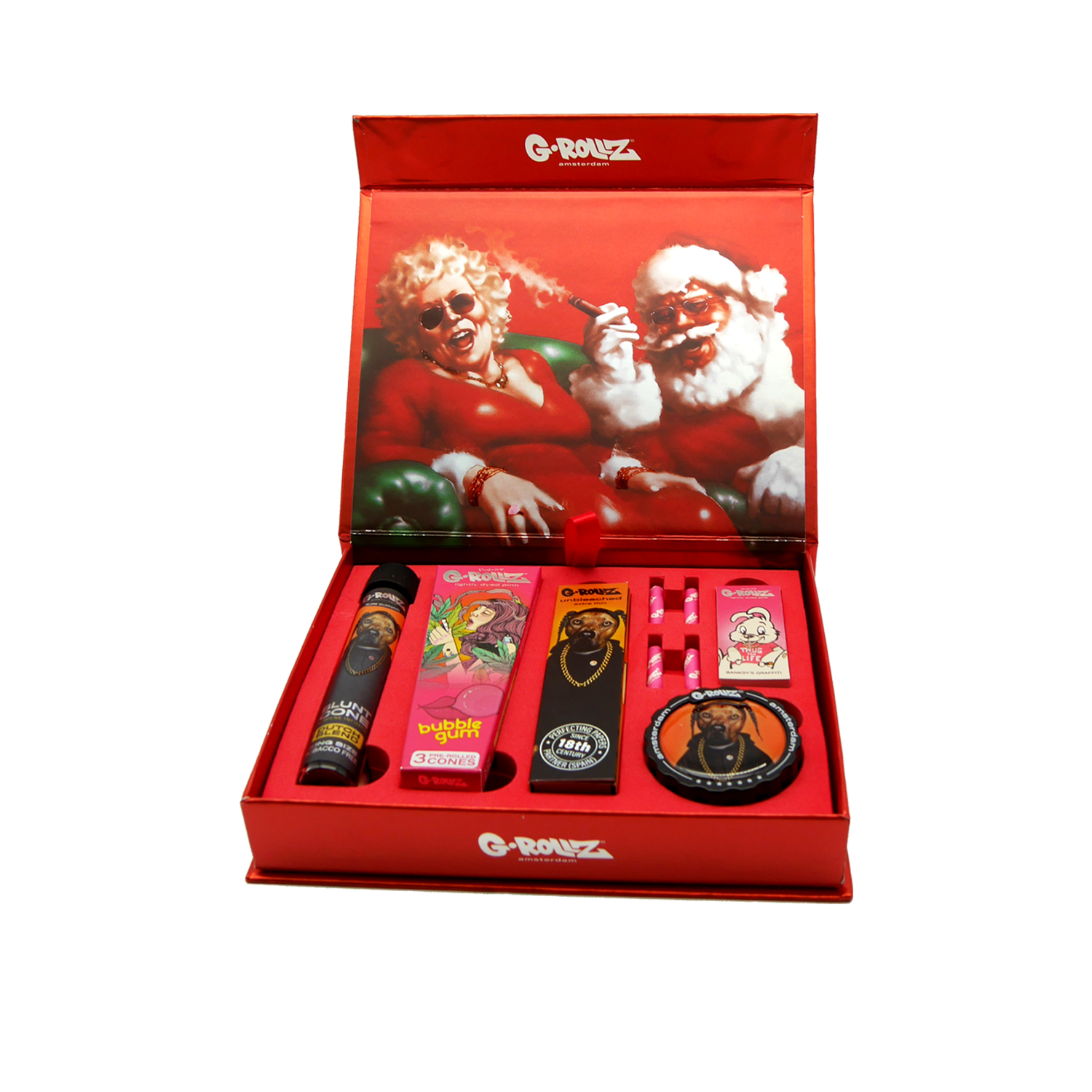 G-Rollz | XMAS Box, Grinder, Cons, Zigaretten Papier, Tips und Aktivekohle Filter