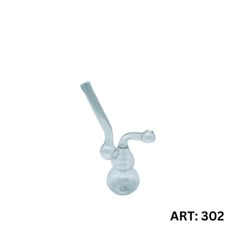 Glass OIL Bong Hoch 17cm.seite mund mit 2 Bauch.