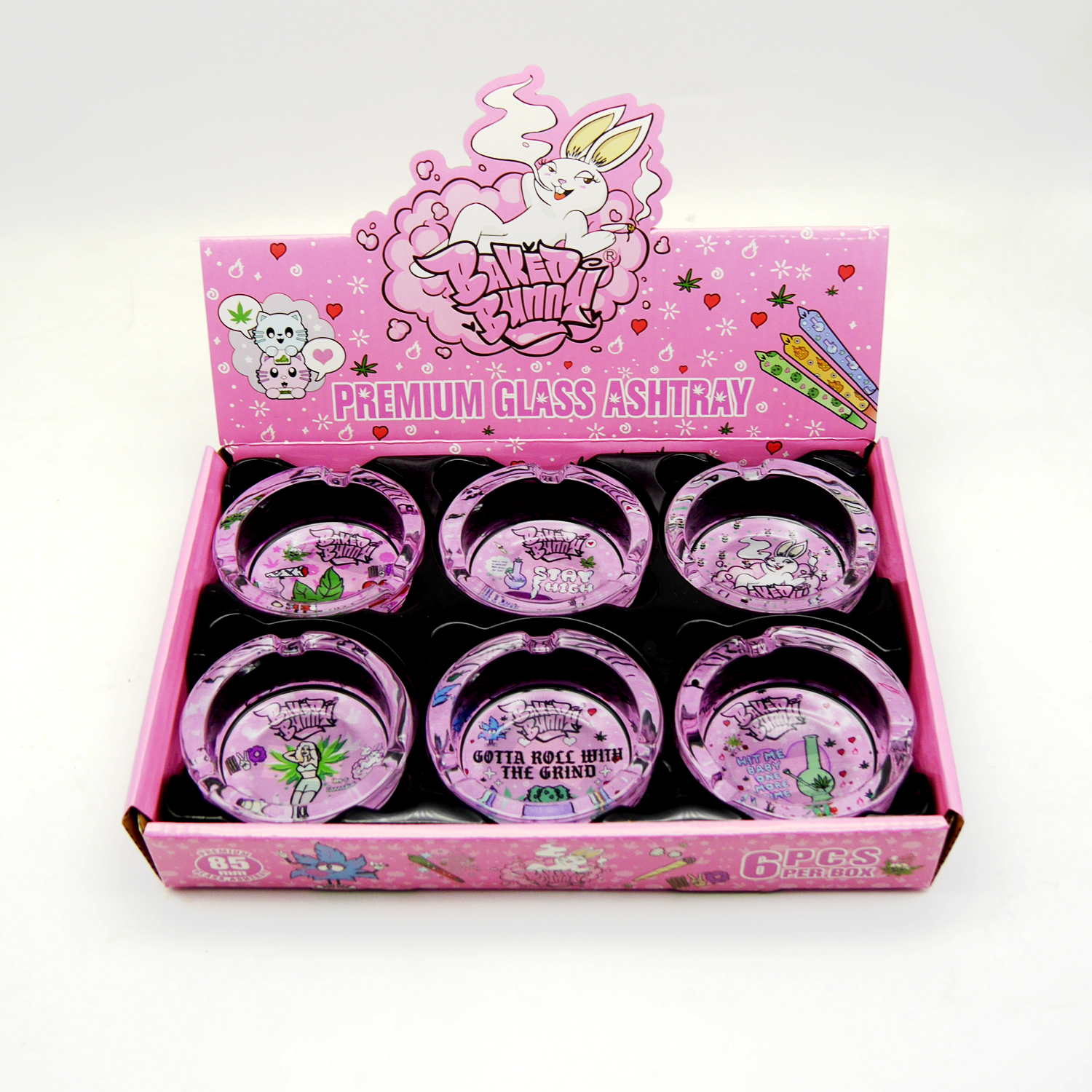 Glasaschenbecher  " Baked Bunny " | Ø 85mm, 6er Pack